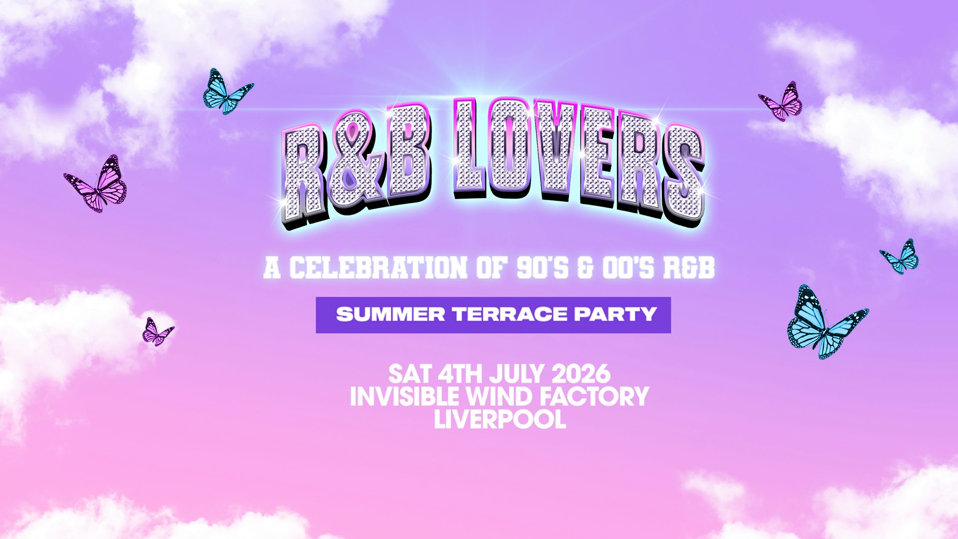 R&B Outdoor Terrace Party – Saturday 4th July – Invisible Wind Factory [LIMITED TICKETS ON SALE NOW!]