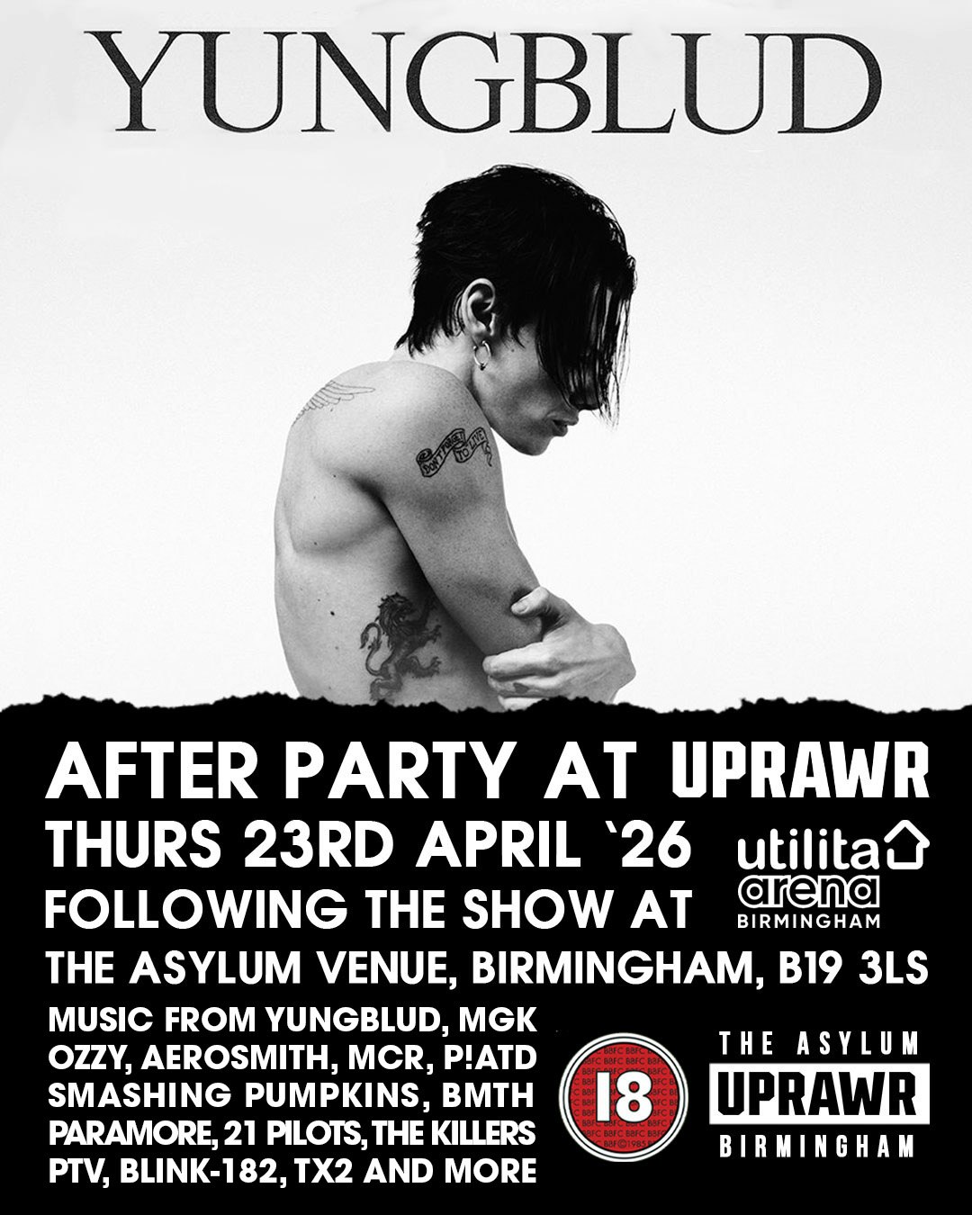 YUNGBLUD Birmingham After Party: Rock, Emo & Indie Clubnight