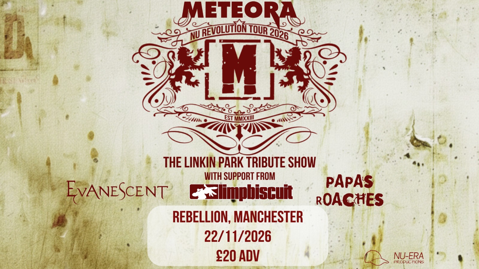 Meteora |  Linkin Park, Limp Bizkit, Evanescence & Papa Roach Tributes
