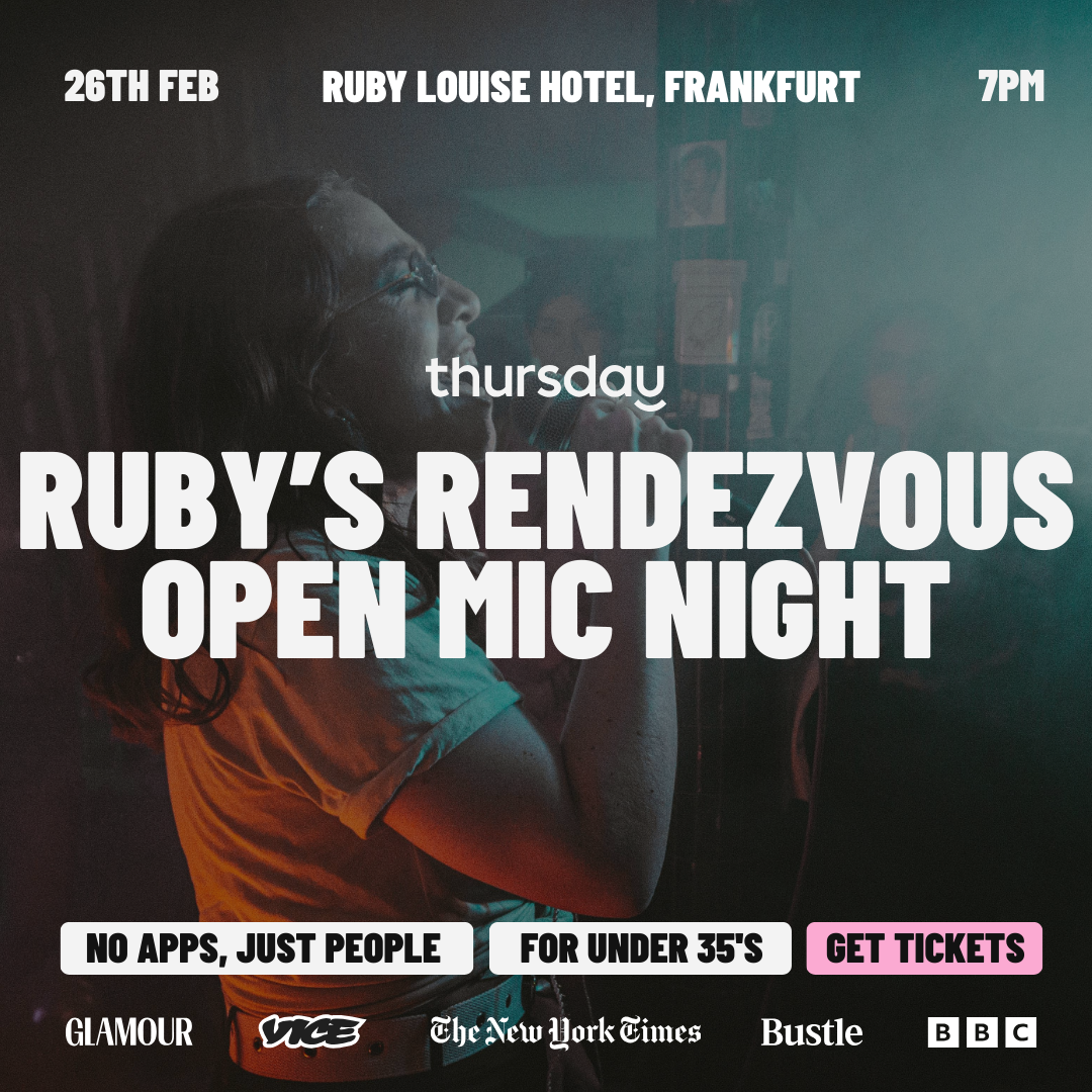 Thursday | Ruby’s Rendezvous: Open Mic Night (Under 35) @ Ruby Louise Hotel | Frankfurt