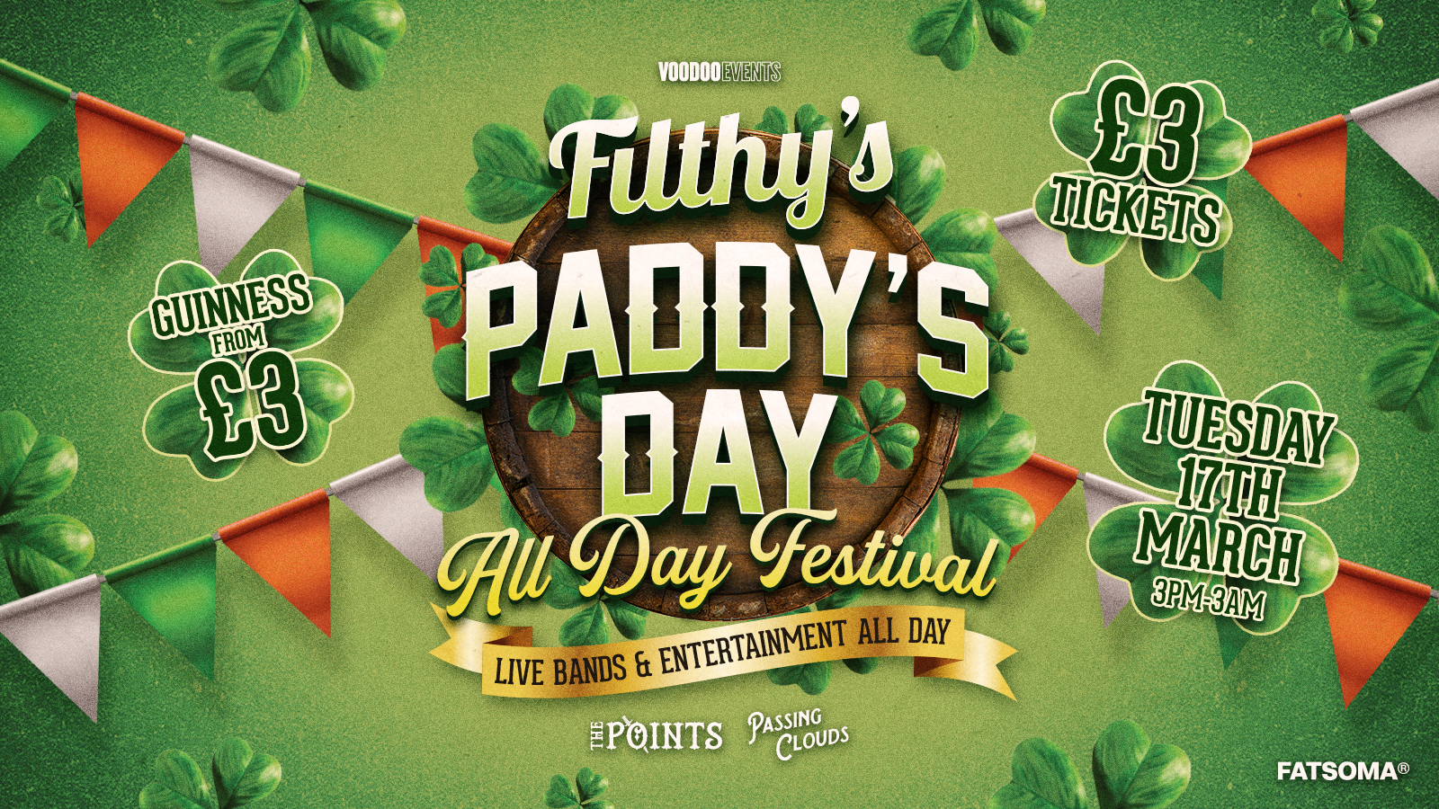 Filthys Paddy’s Day Festival – Newcastle ☘️