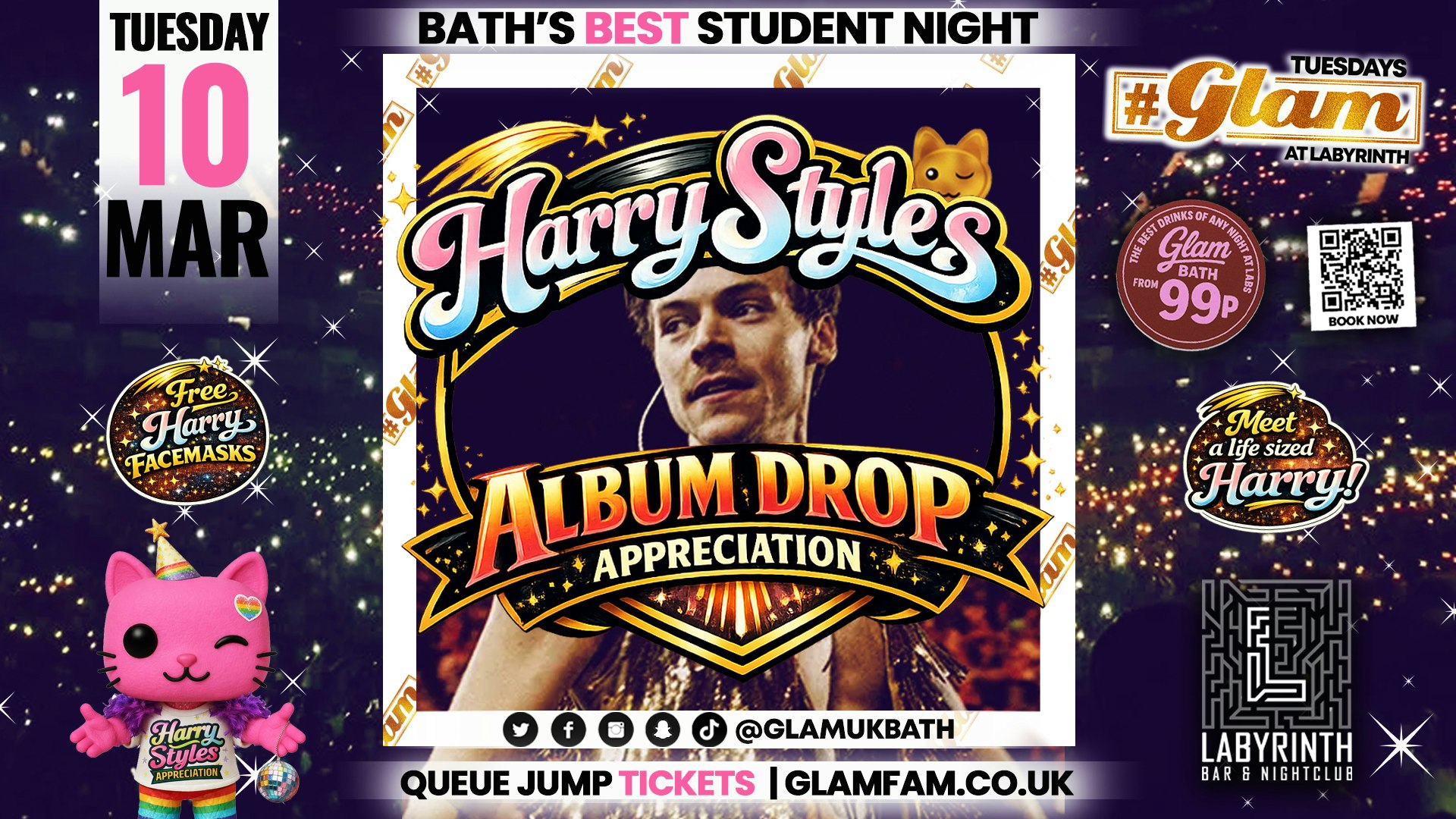 Glam – ❤️‍🔥 HARRY STYLES ALBUM DROP APPRECIATION | Tickets and Drinks from 99p!‼️Every Tuesday at Labyrinth 😻