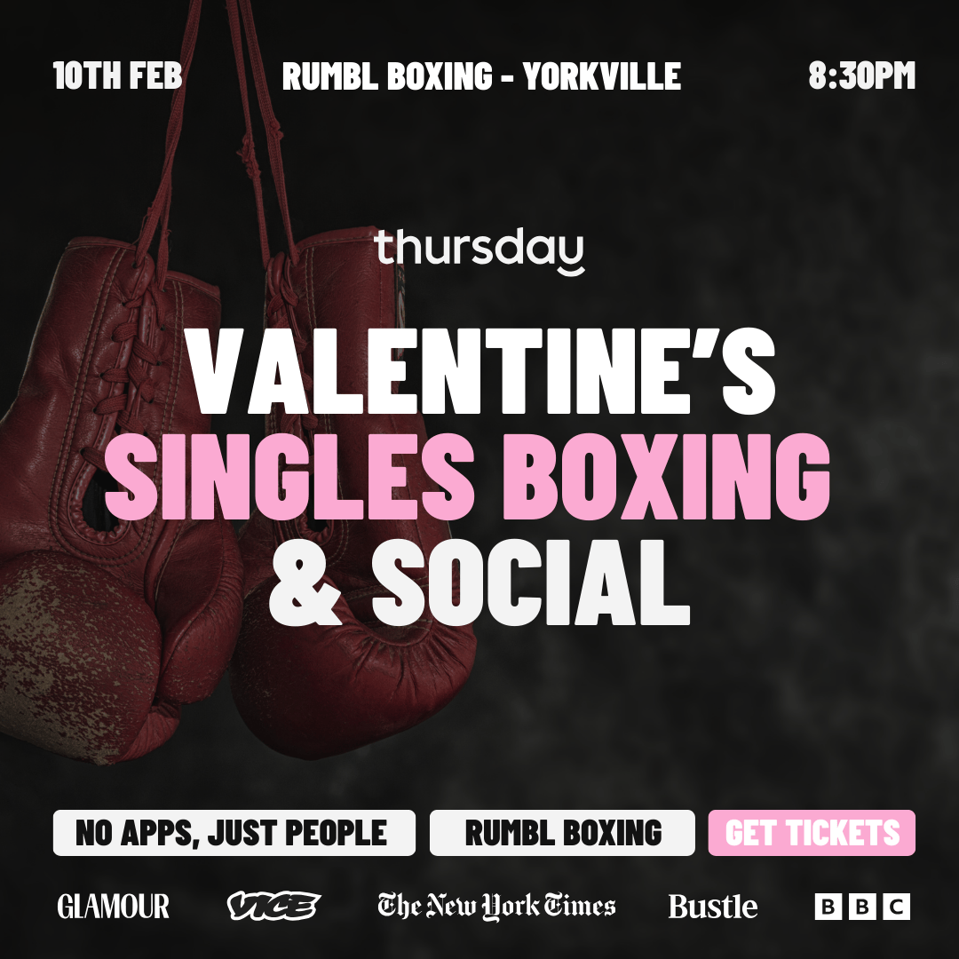 Tuesday | Valentine’s Singles Rumble Boxing | Toronto