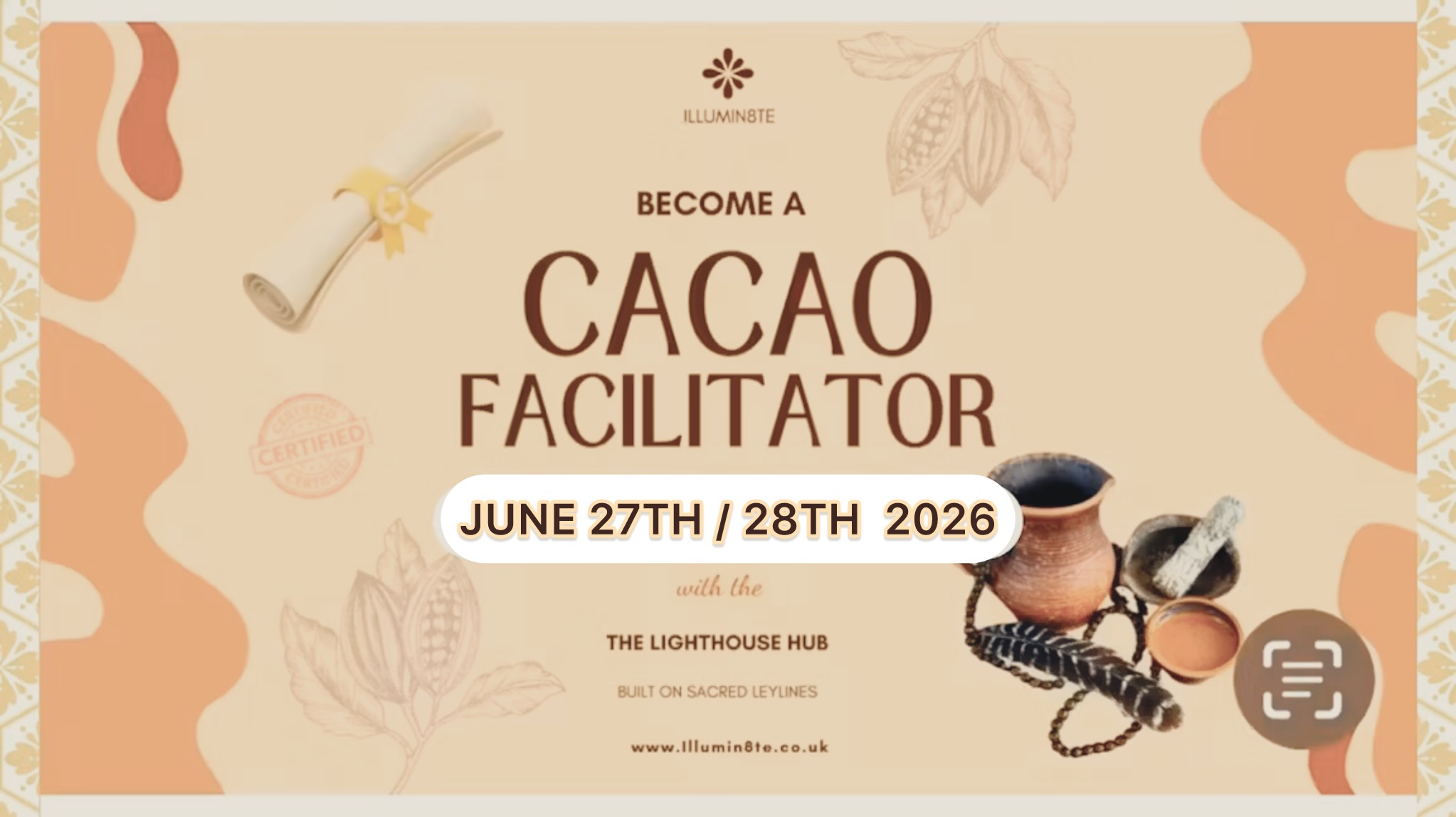 Cacao Facilitator Training Course / Wingsofbuddha (27th / 28th June ) @ THE LIGHTHOUSE HUB
