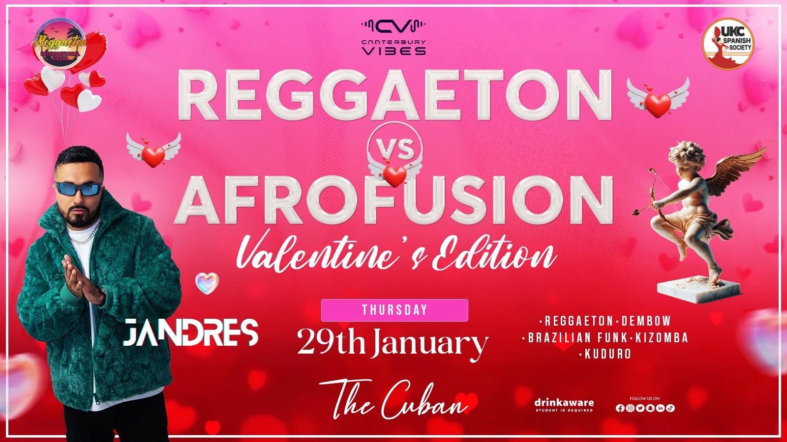 REGGAETON VS AFROFUSION – VALENTINE’S Edition – Traffic Light Party
