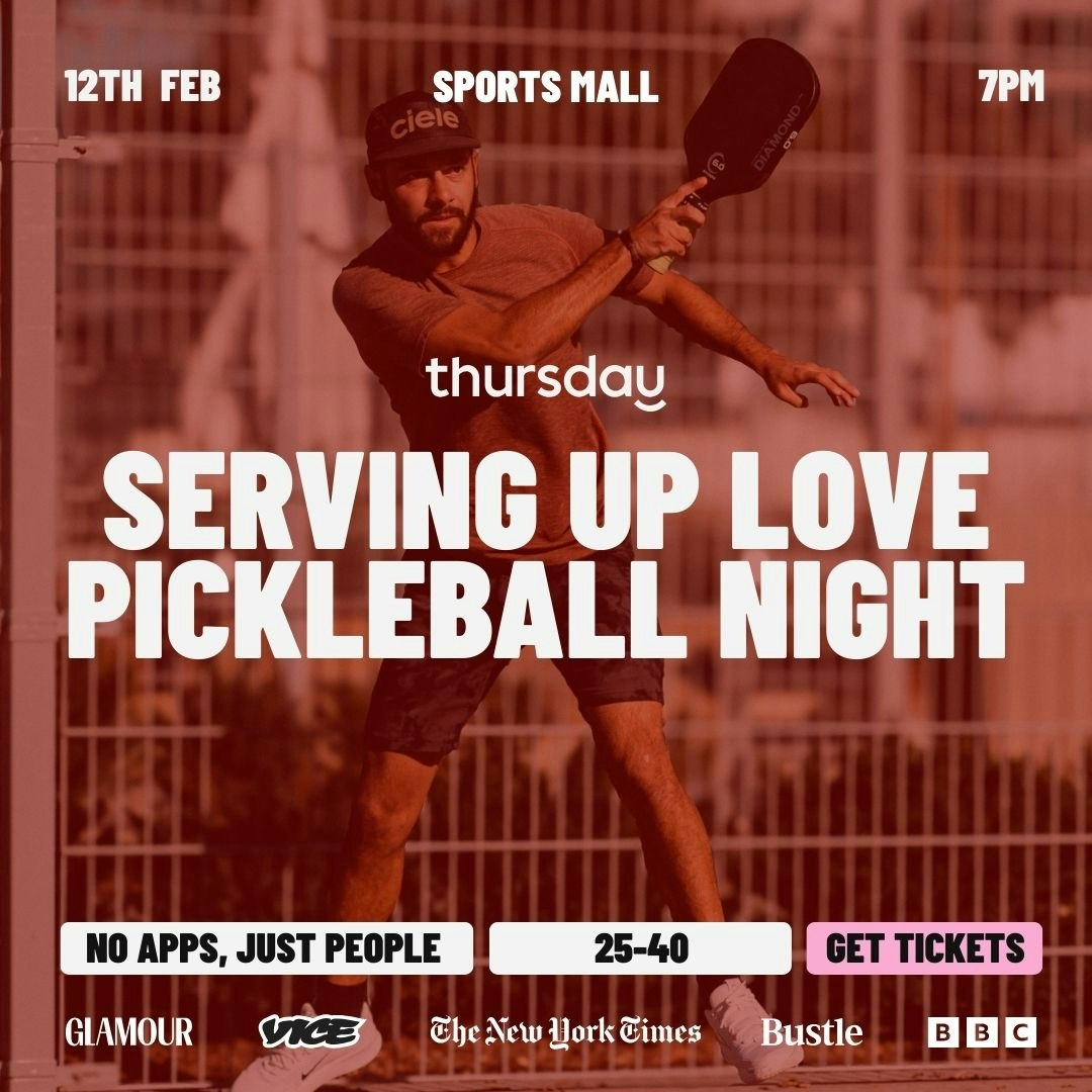 THURSDAY | SERVING UP LOVE: PICKLEBALL NIGHT (25-40) | SPORTS MALL