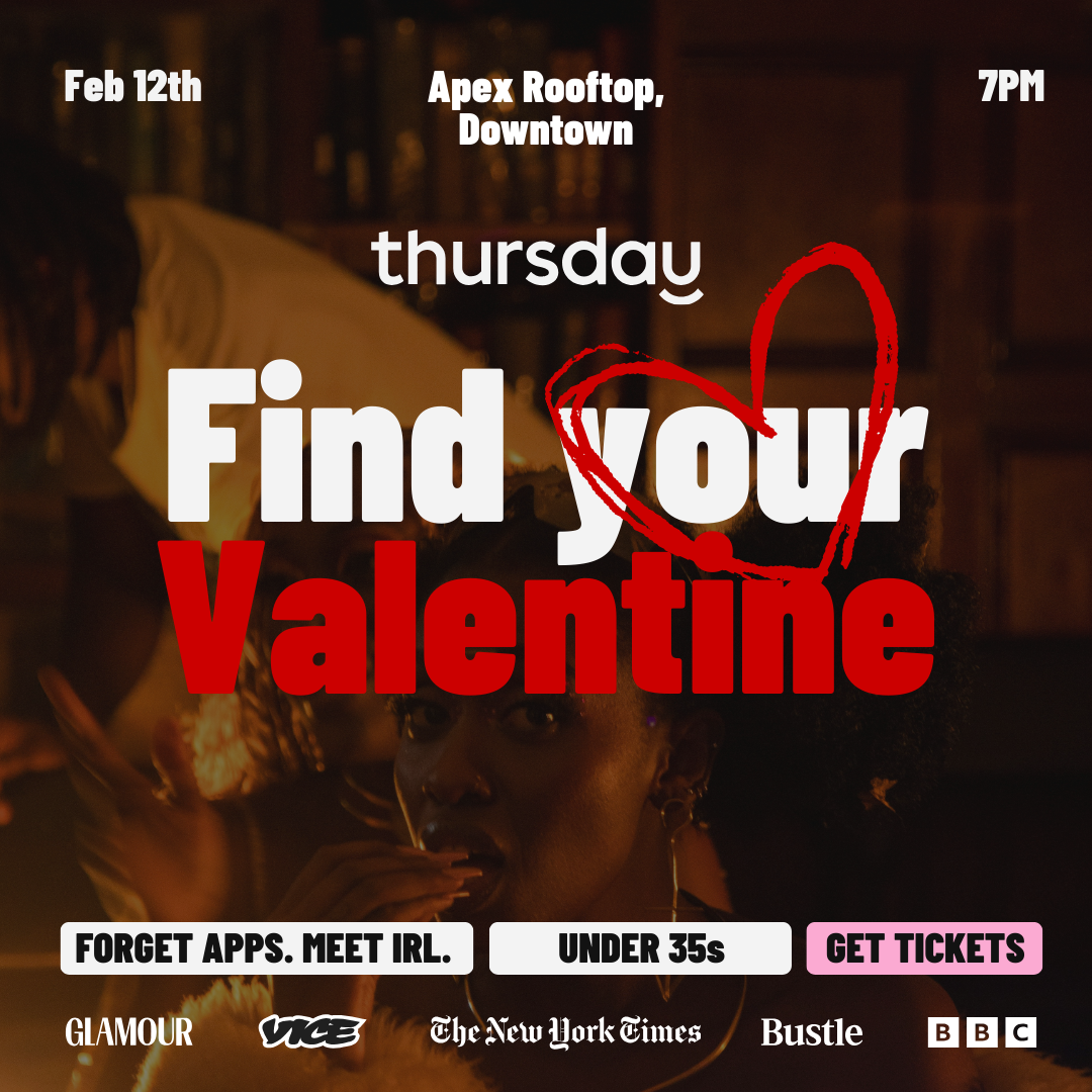 Thursday | Apex Rooftop ❤️Valentine’s Mixer❤️ (Under 35s) | Downtown