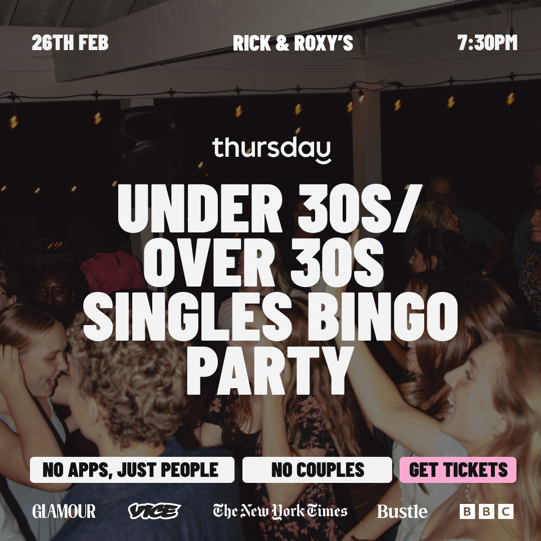 Thursday | Rick & Roxy’s (Under 30s/Over 30s Bingo!)  | San Francisco