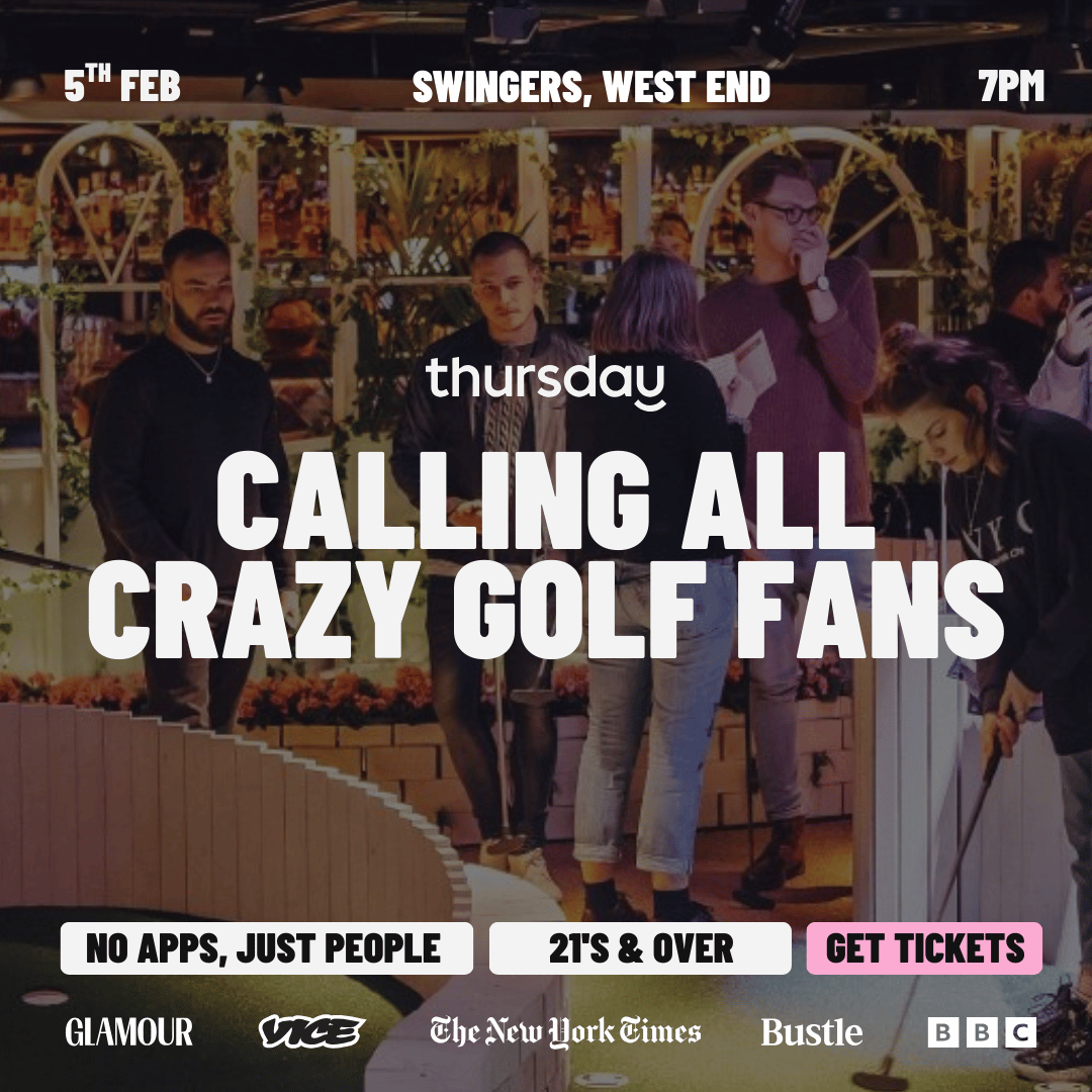 Thursday | Swingers Crazy Golf Bar | West End
