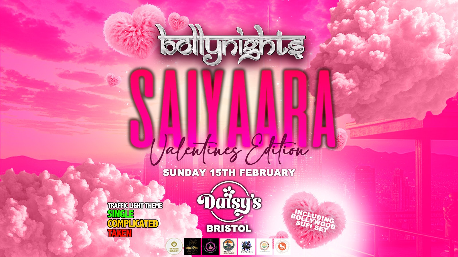 Bollynights Bristol – Saiyaara Valentines Edition | Sunday 15th February | Daisys