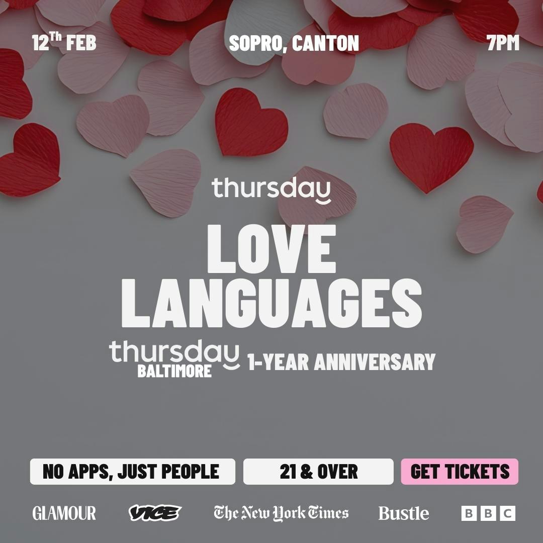 Thursday | Love Languages: One Year Anniversary | Canton