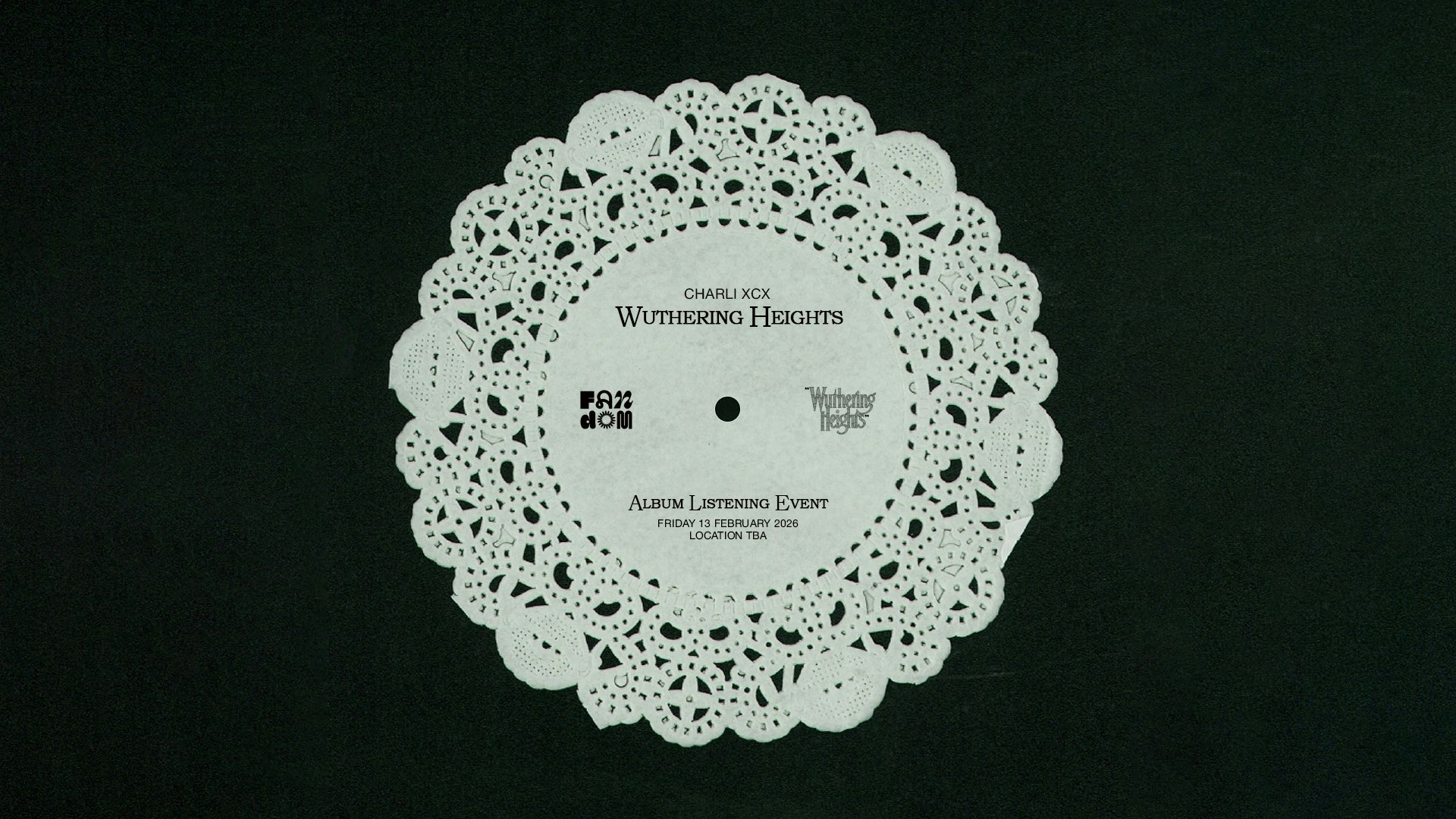 Charli XCX “Wuthering Heights” Soundtrack Listening Event — Location TBA