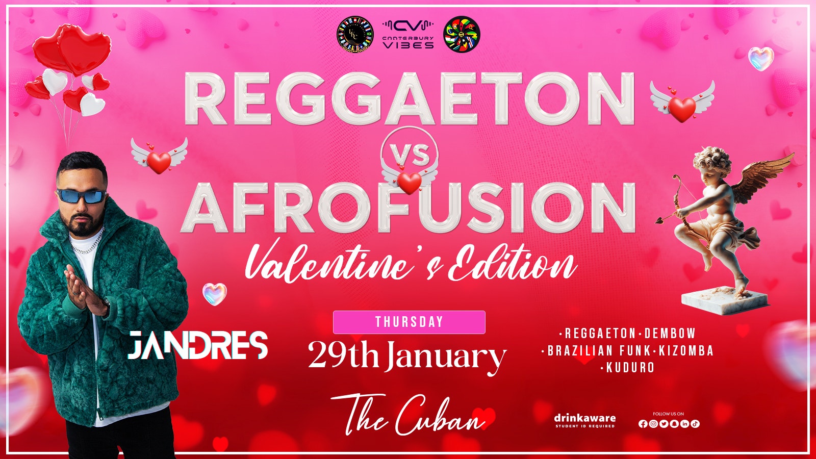 REGGAETON VS AFROFUSION – VALENTINE’S Edition – Traffic Light Party