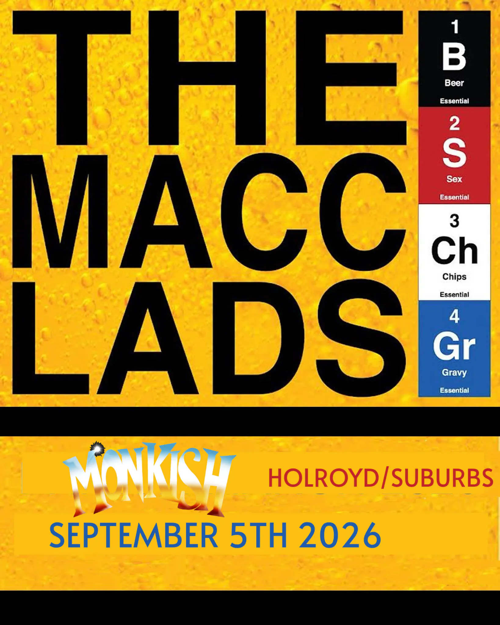 Macc Lads / Monkish at Holroyd Arms, Guildford on 5th Sep | Fatsoma