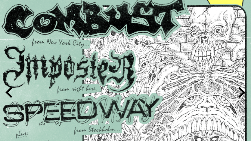 COMBUST + Imposter + Speedway & more