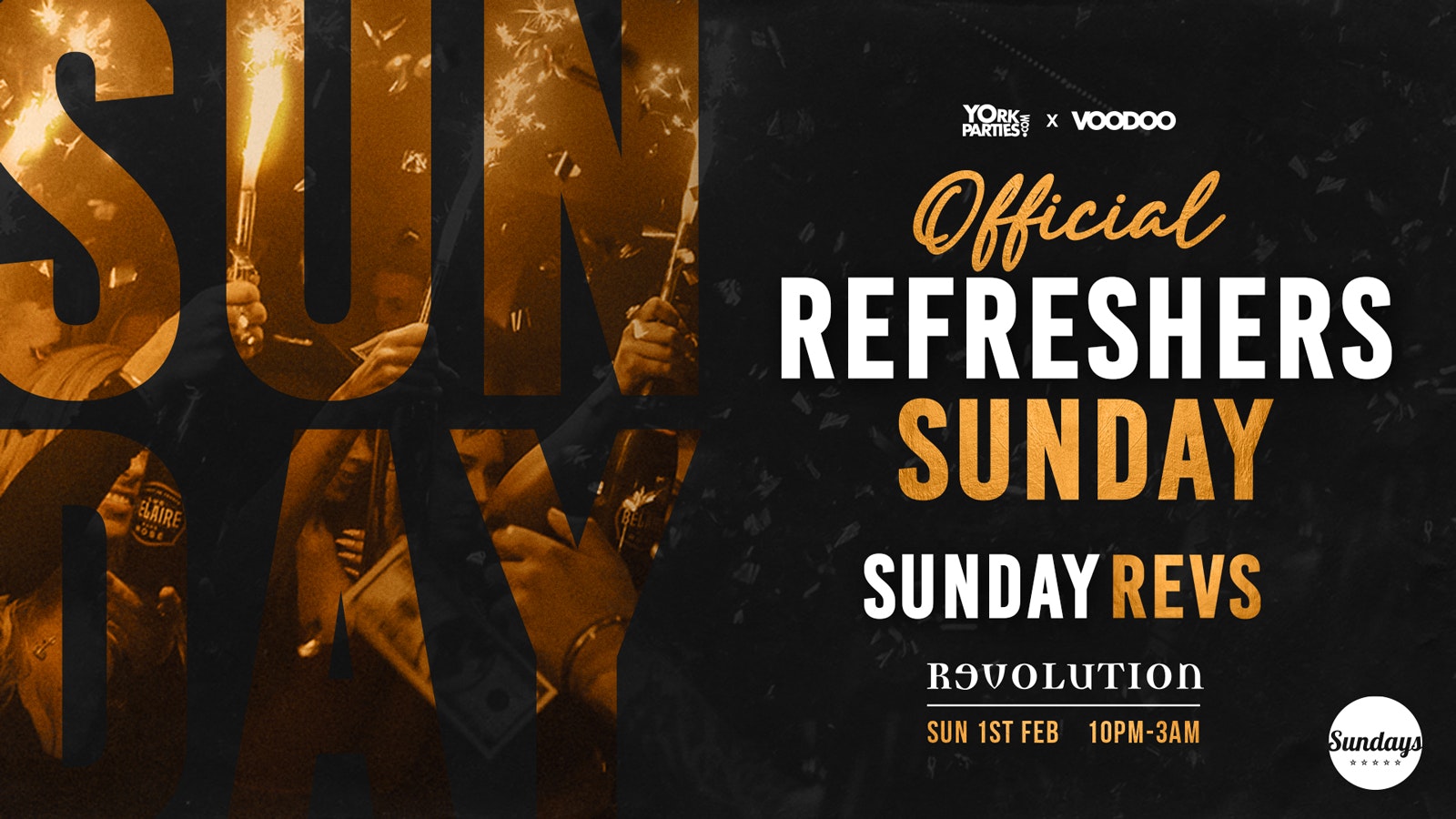SUNDAY REVS Official Refreshers Sunday 2026 🎉