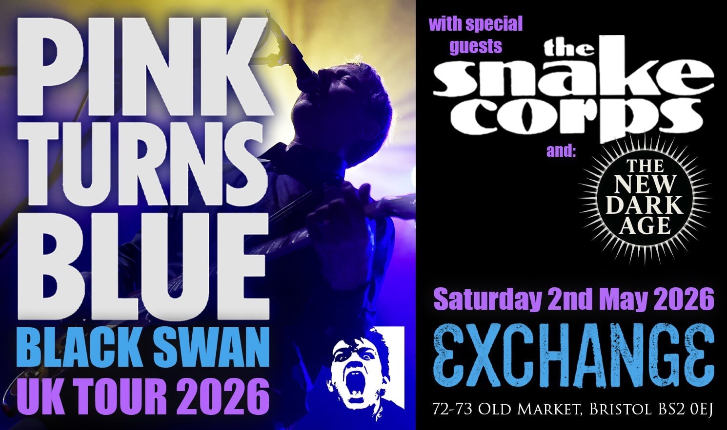 PINK TURNS BLUE – The Black Swan Tour + The Snake Corps & The New Dark Age