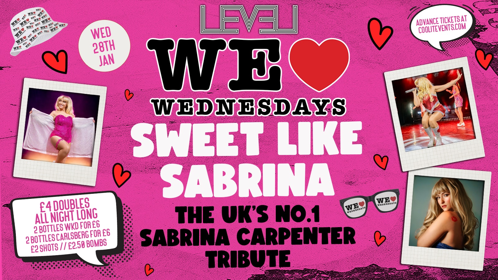 WE LOVE ❤️ WEDNESDAYS – LIVERPOOL’S LEGENDARY WEDNESDAY NIGHT: FEAT LIVE PERFORMANCE ON POP FLOOR FROM SWEET LIEK SABRINA – The UK’s No.1 Sabrina Carpenter Tribute Act