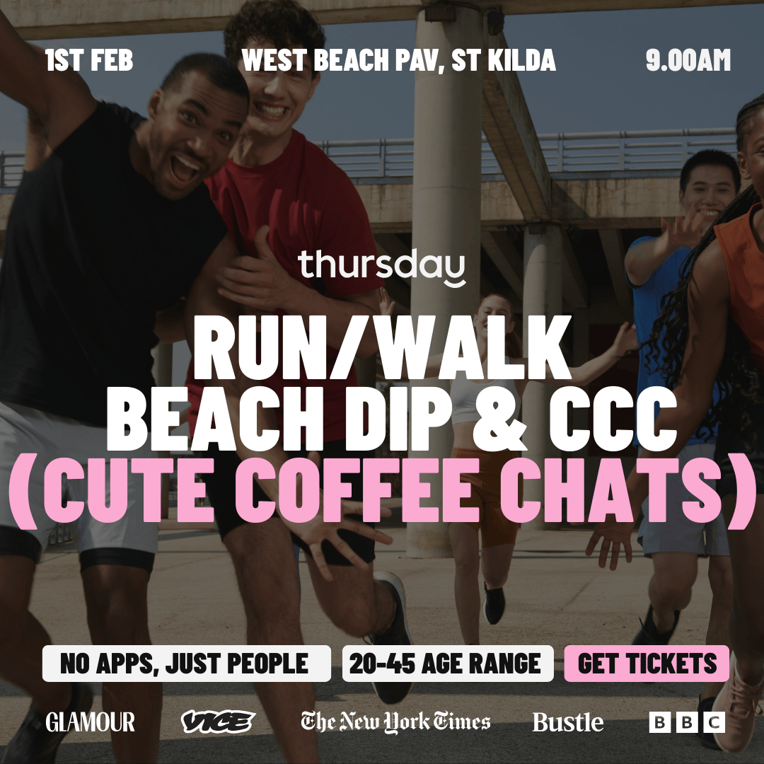 Thursday | Run/Walk, Dip & Coffee ☀️🌊☕ | St Kilda