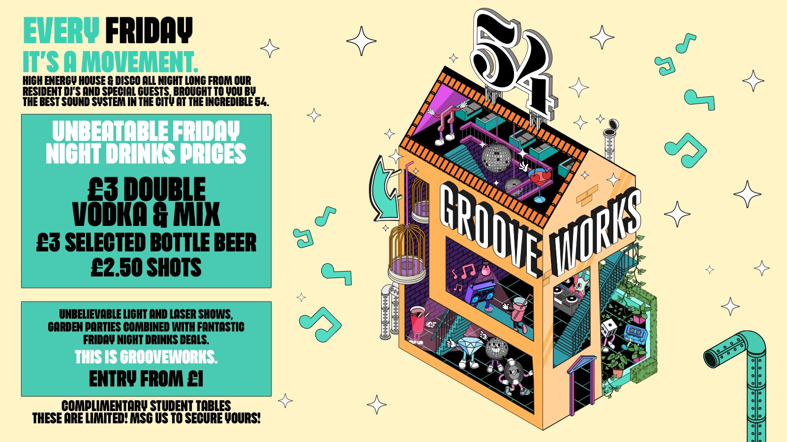 GROOVEWORKS 🪅🎶🪩  – FRIDAY NIGHTS @ 54