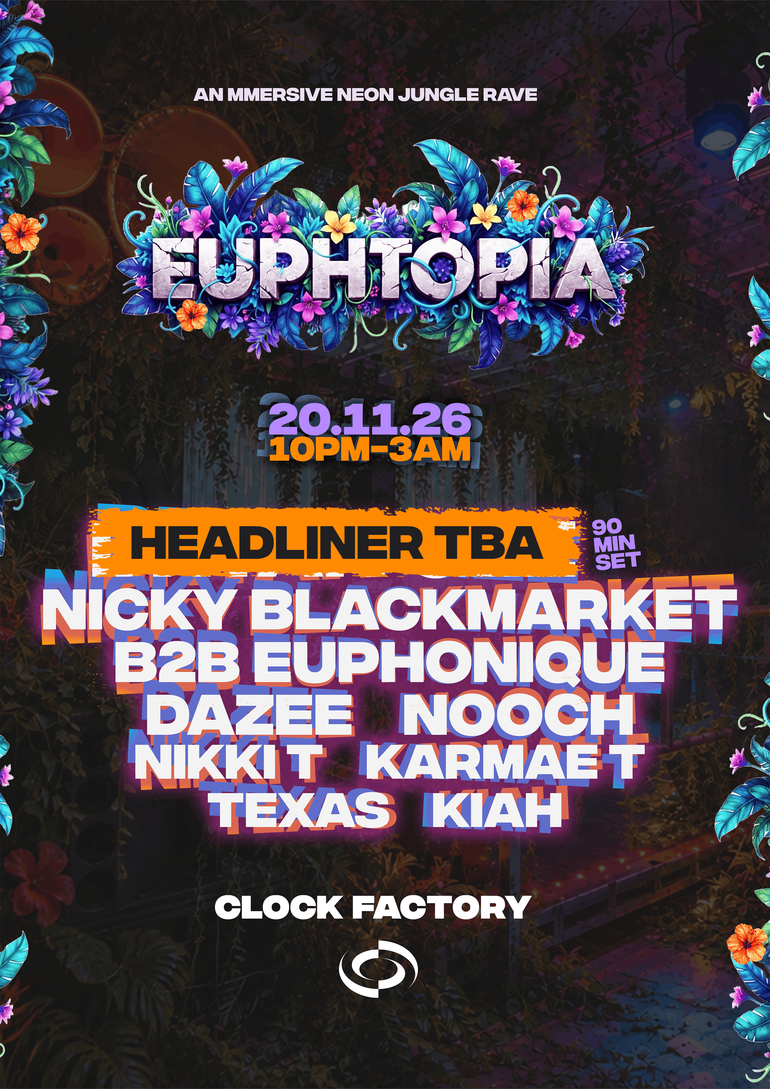 Euphtopia: Secret Headliner TBA, Nicky Blackmarket B2B Euphonique & More