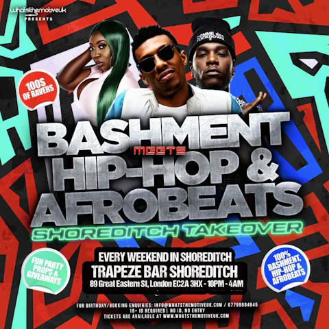 TRAPEZE BAR SHOREDITCH - Bashment, Hip-Hop, & Afrobeats