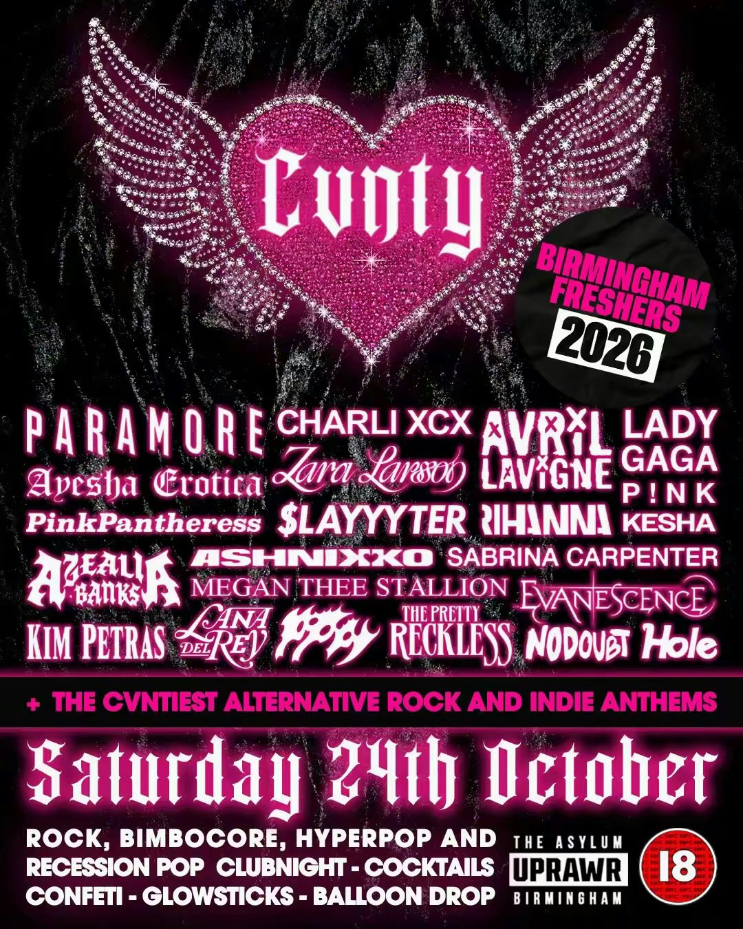 CVNTY 💅💄 Girly Pop, Rock, Bimbocore and Hyper Pop Clubnight  🦋