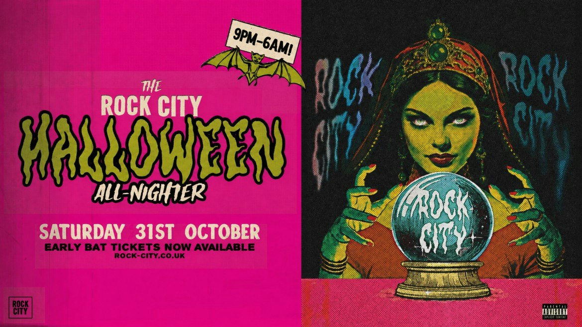 The Rock City Halloween All-Nighter 9PM-6AM – Nottingham’s Biggest Halloween Party – 31/10/26