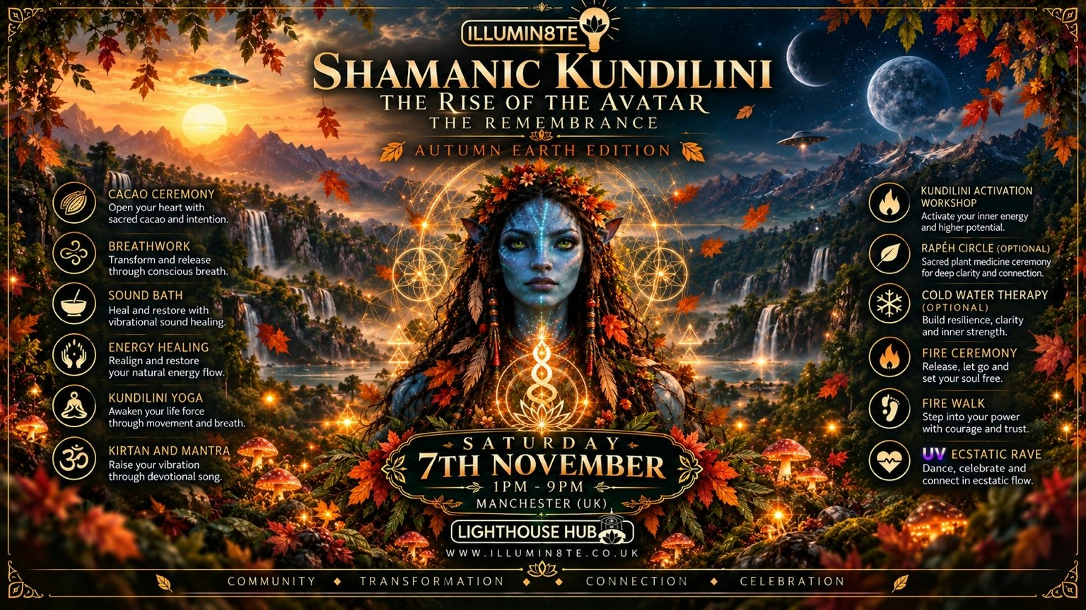 SHAMANIC KUNDILINI RETREAT DAY RISE OF THE AVATAR  (SATURDAY 7TH NOVEMBER ) @ THE LIGHTHOUSE HUB 1PM