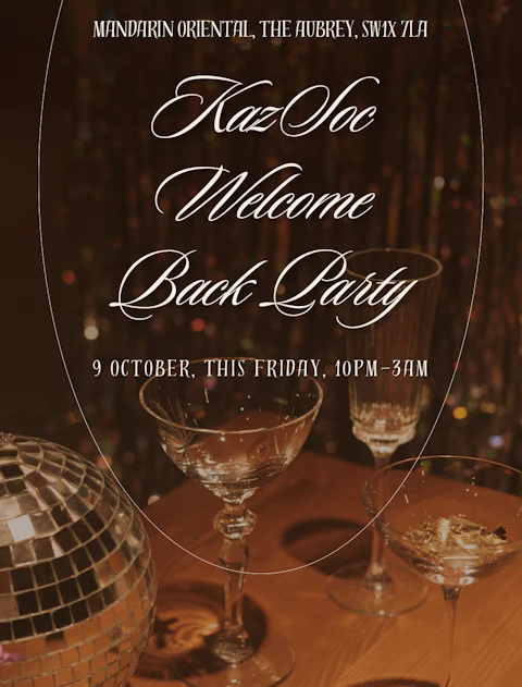 KazSoc Welcome Back Party