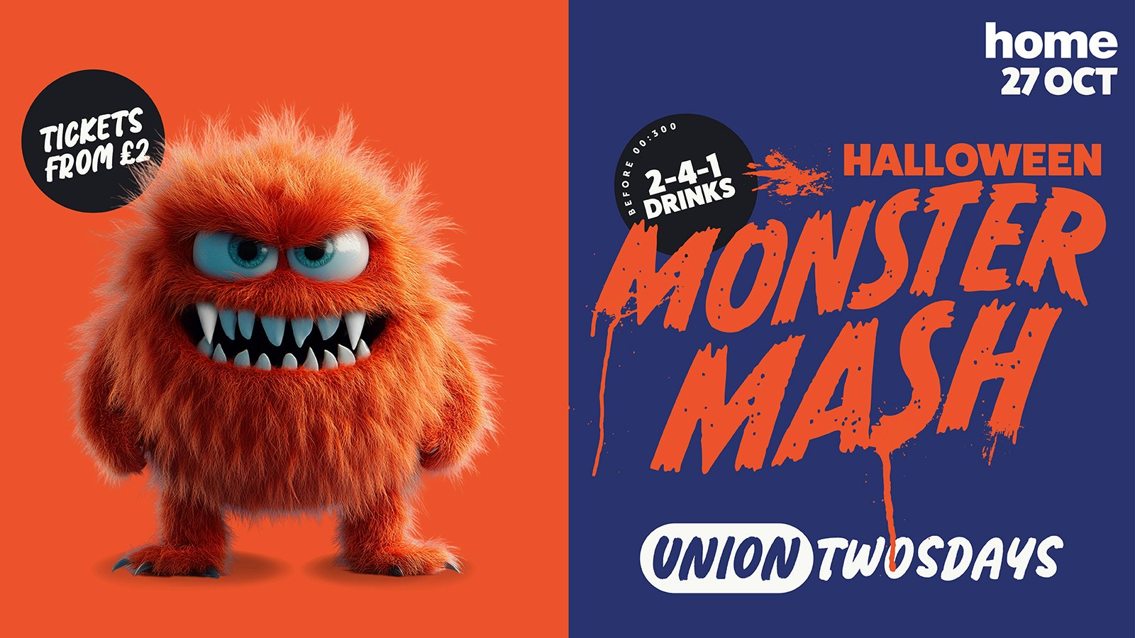 Union Twosdays Presents: MONSTER MASH 🎃👻﻿