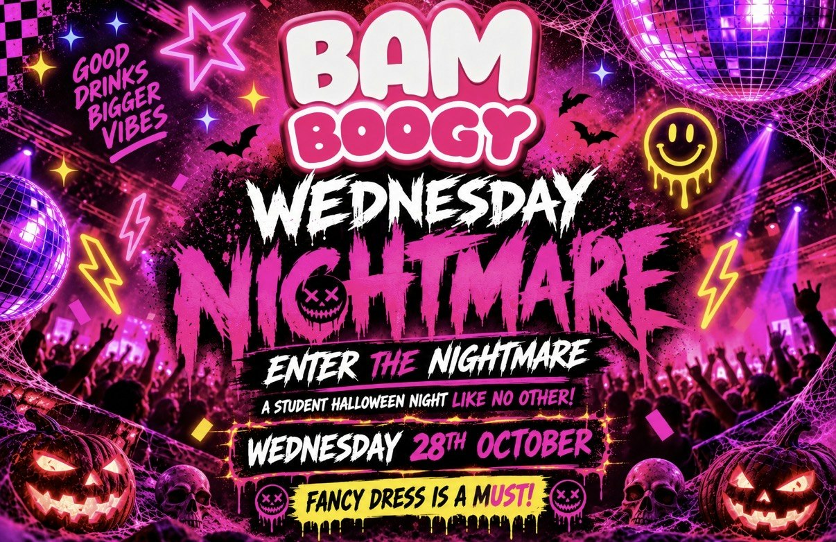 NIGHTMARE AT BAMBOOGY // WEDNESDAY 28th OCT // FREE BOMB