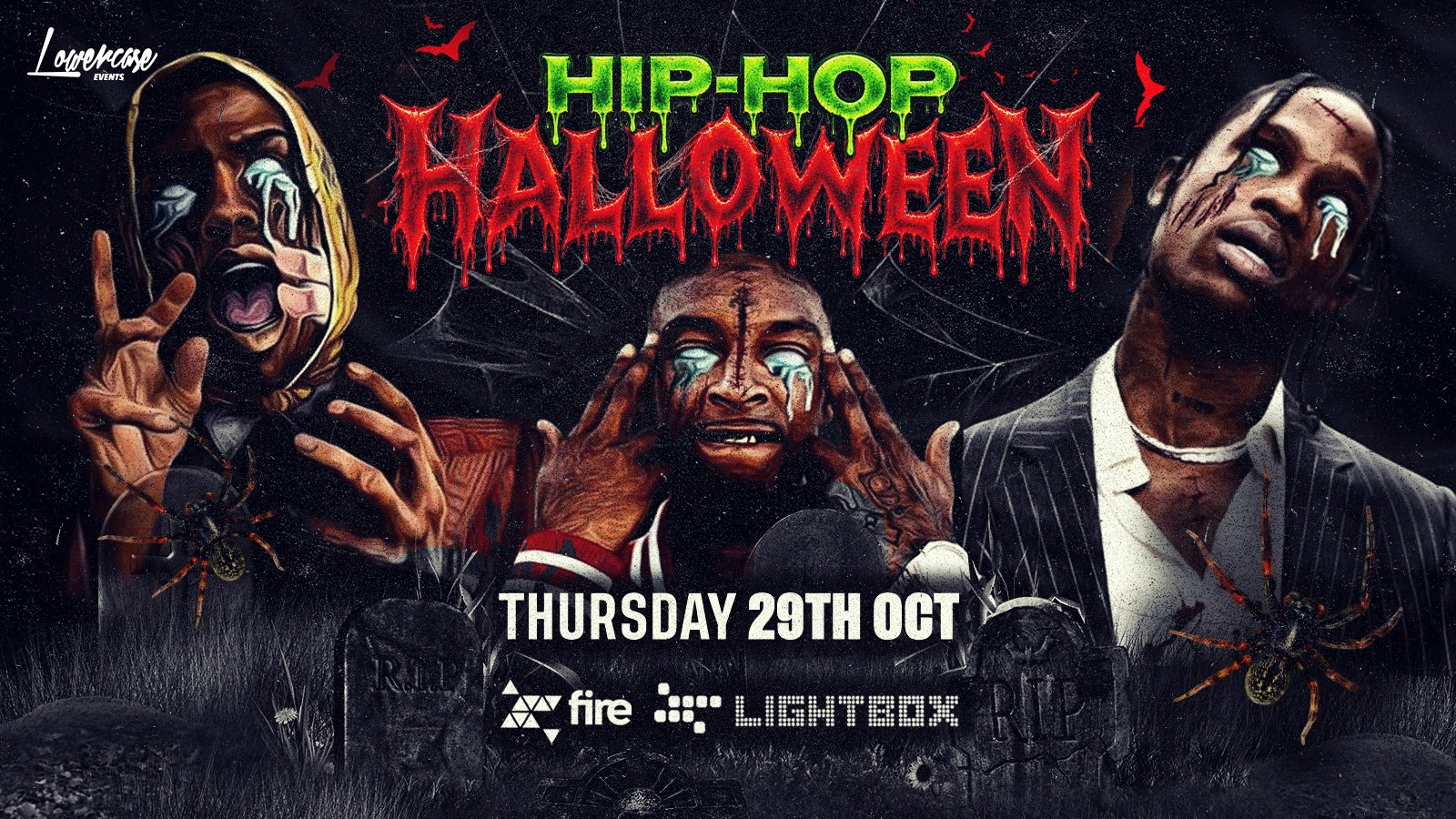 HIP HOP HALLOWEEN @ FIRE & LIGHTBOX – 2500 STUDENTS / 6 ARENAS / 1 HUGE OUTDOOR GARDEN – LONDON HALLOWEEN 2026