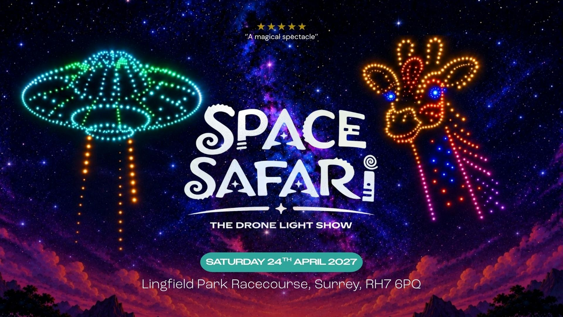 Space Safari Drone Light Show – Lingfield, Surrey