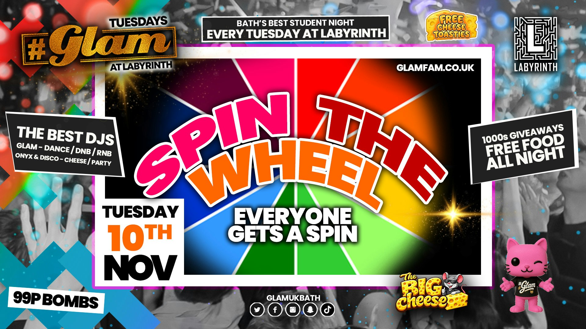 😻  GLAM |  SPIN THE WHEEL!! 🎡☸️| With 99p Bombs‼️