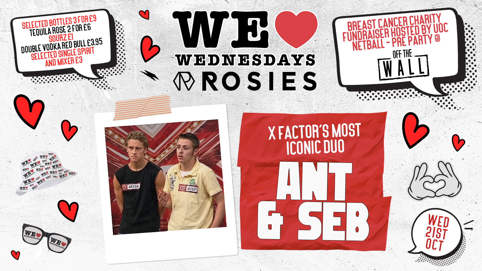 WE LOVE ❤️ WEDNESDAYS – X FACTOR’S MOST ICONIC DUO : ANT & SEB – Chester’s BIGGEST Student Night