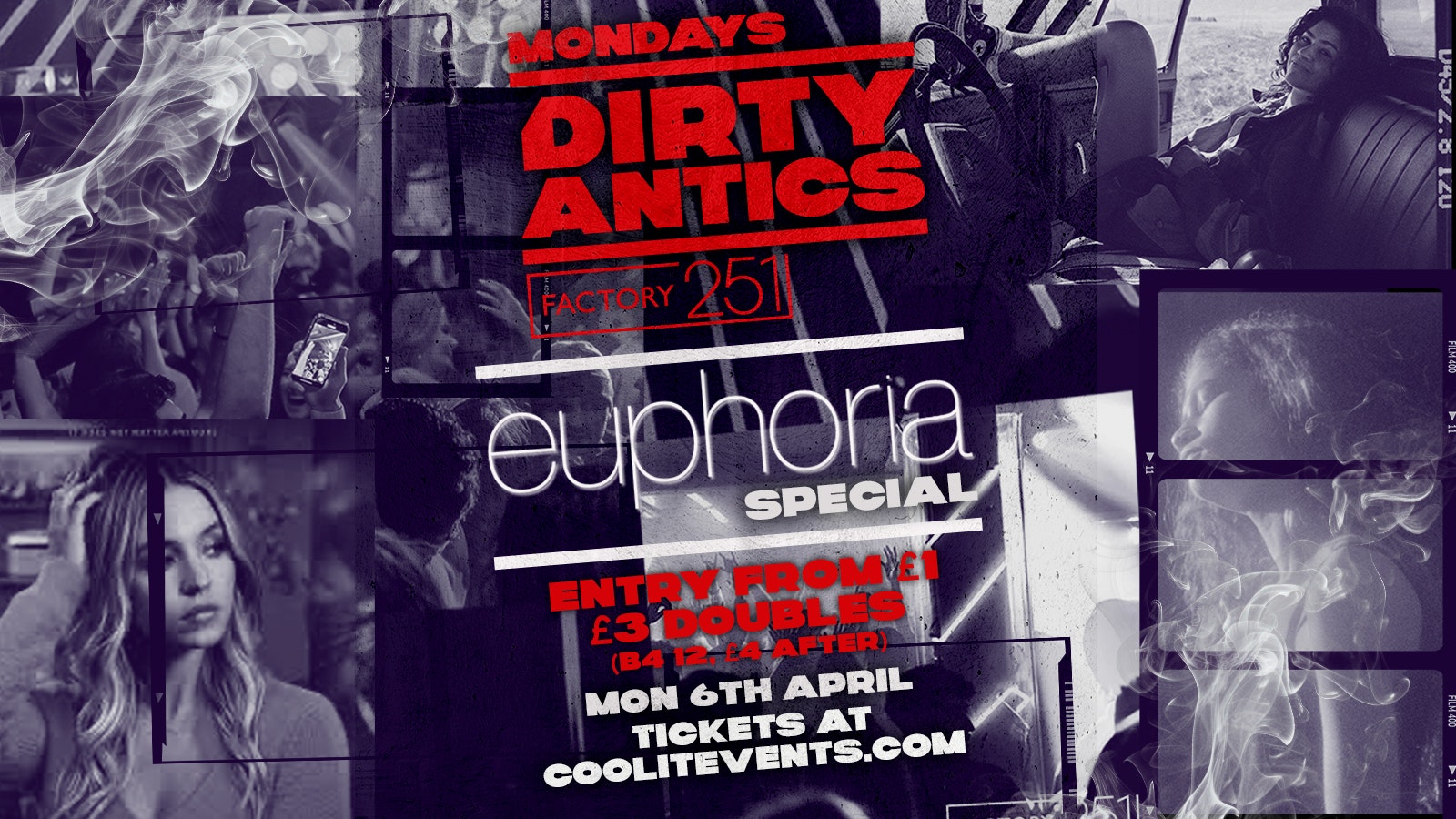 🔺 DIRTY ANTICS: EUPHORIA SPECIAL 🔮🪩 🔺 MANCHESTER’S BIGGEST MONDAY NIGHT – £1 ENTRY
