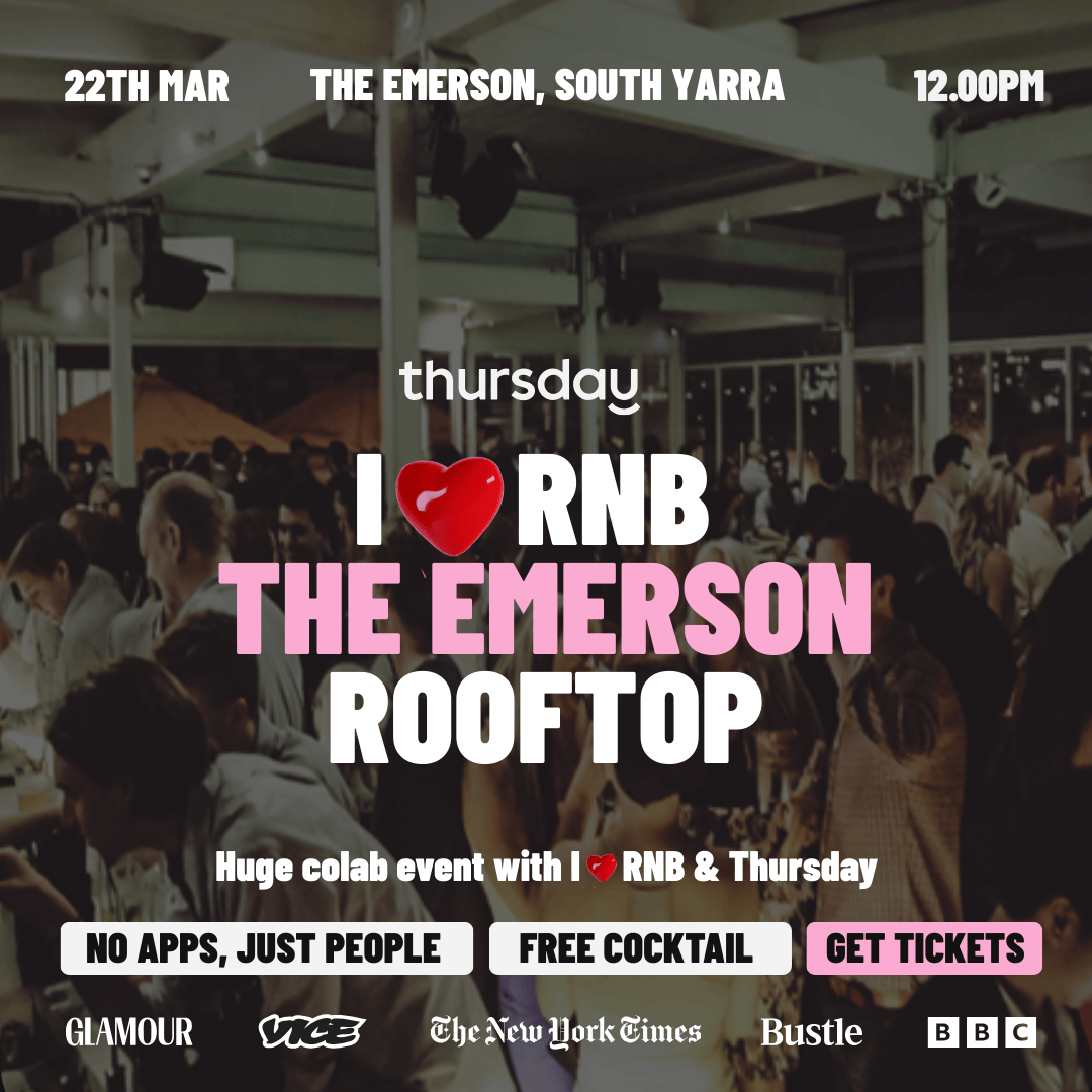 Sunday | I🩷RNB x Thursday at The Emerson |  South Yarra