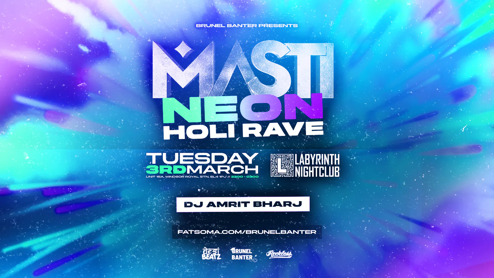 Masti : NEON HOLI RAVE! | 03.03.26 | LABYRINTH WINDSOR at Labyrinth ...