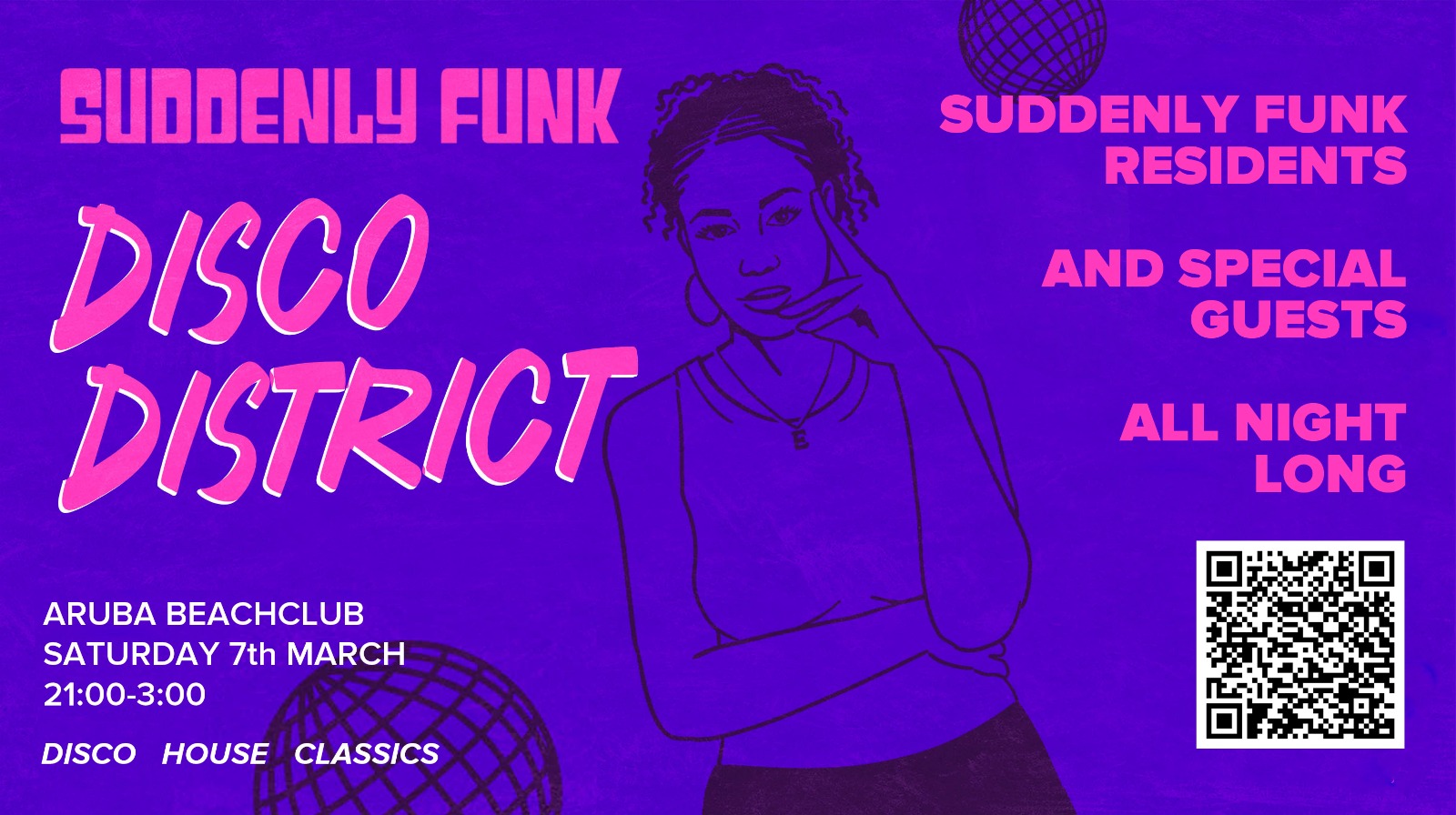 Suddenly Funk presents ‘Disco District’ @ Aruba 07.03.26