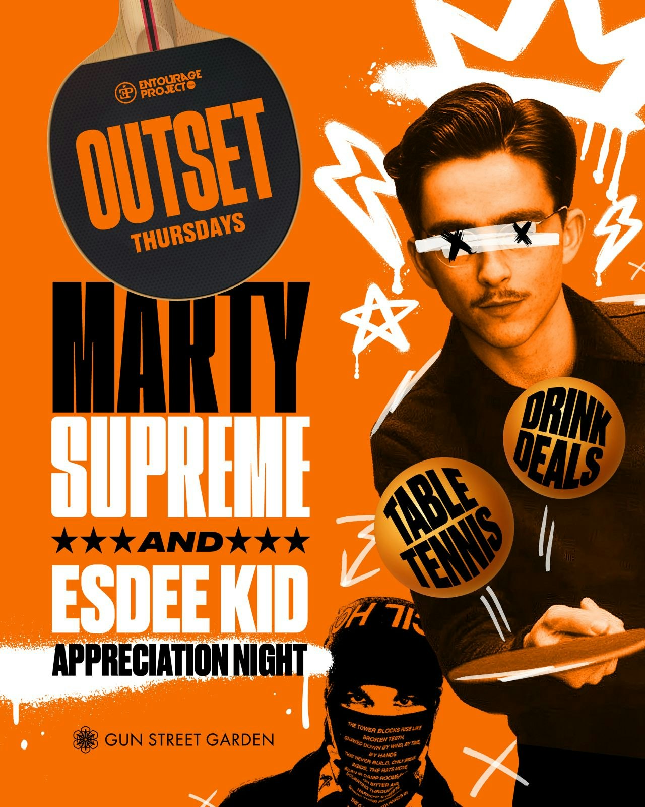OUTSET: MARTY SUPREME NIGHT🏓  + ESDEE KID APPRECIATION NIGHT🎵
