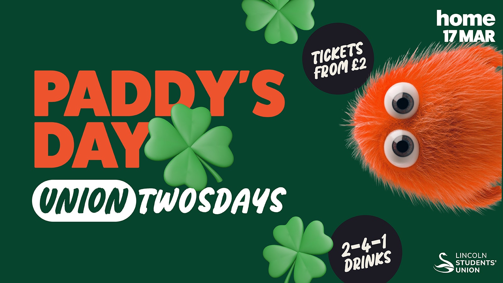 Union Twosdays Presents: Paddys Day 🍀