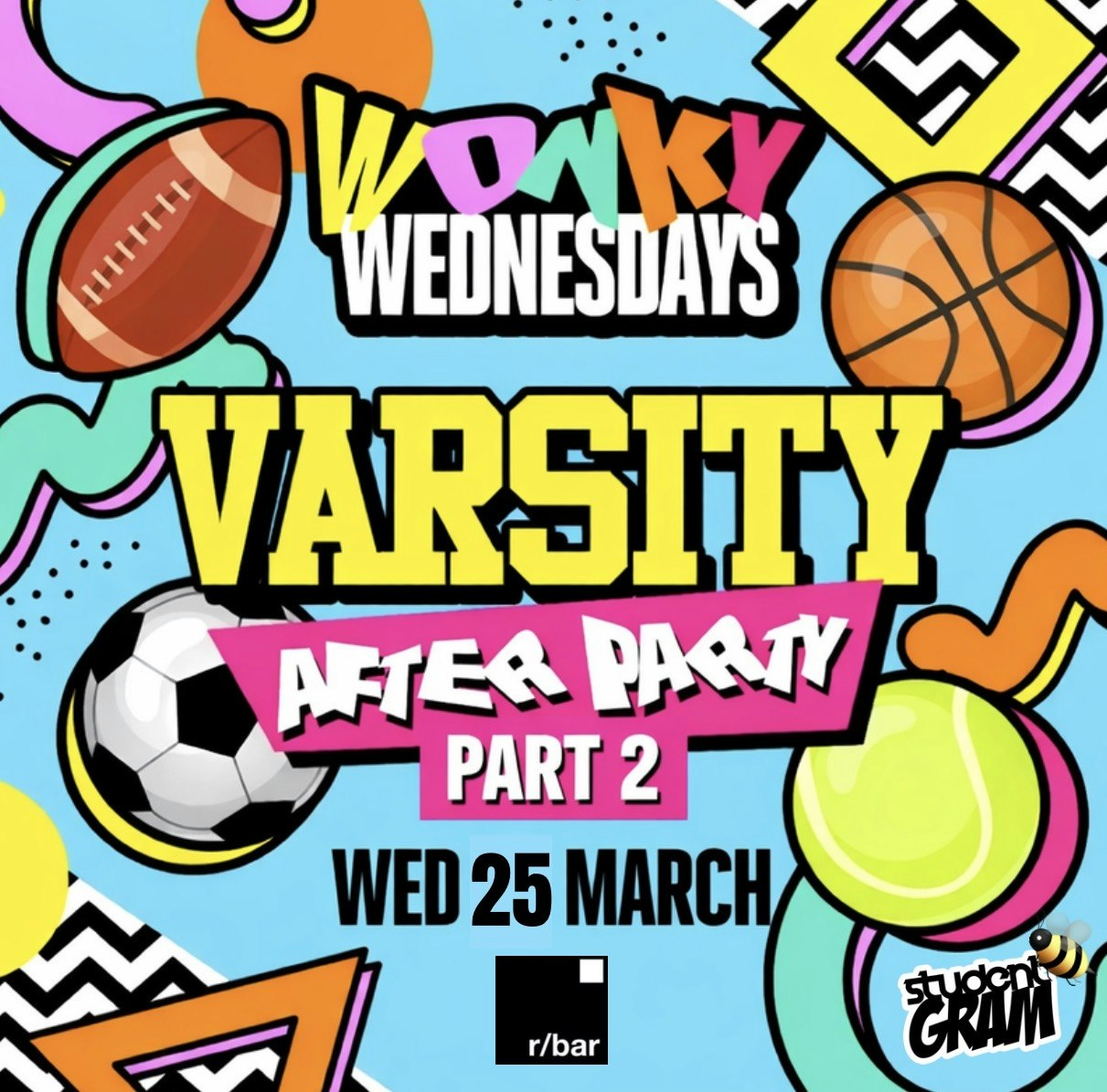 ⭐️ VARSITY AFTER PARTY ⭐️ PART 2 ⭐️ Drinks from £1! ⭐️ @ R/Bar!  ⭐️