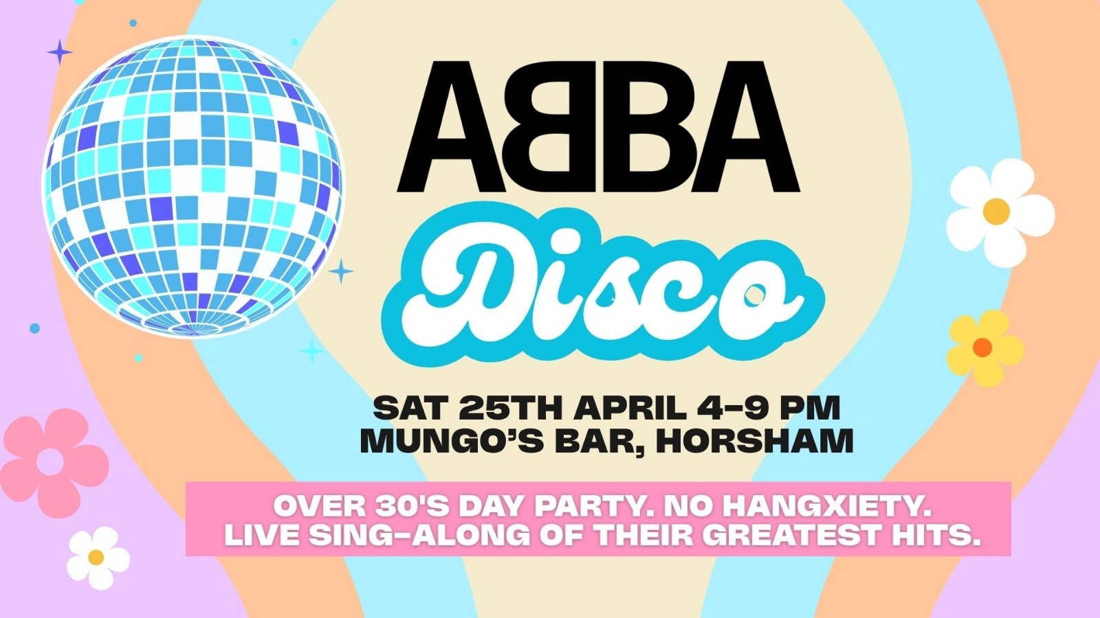 OVER 30s DAYTIME ABBA DISCO – HORSHAM ⭐