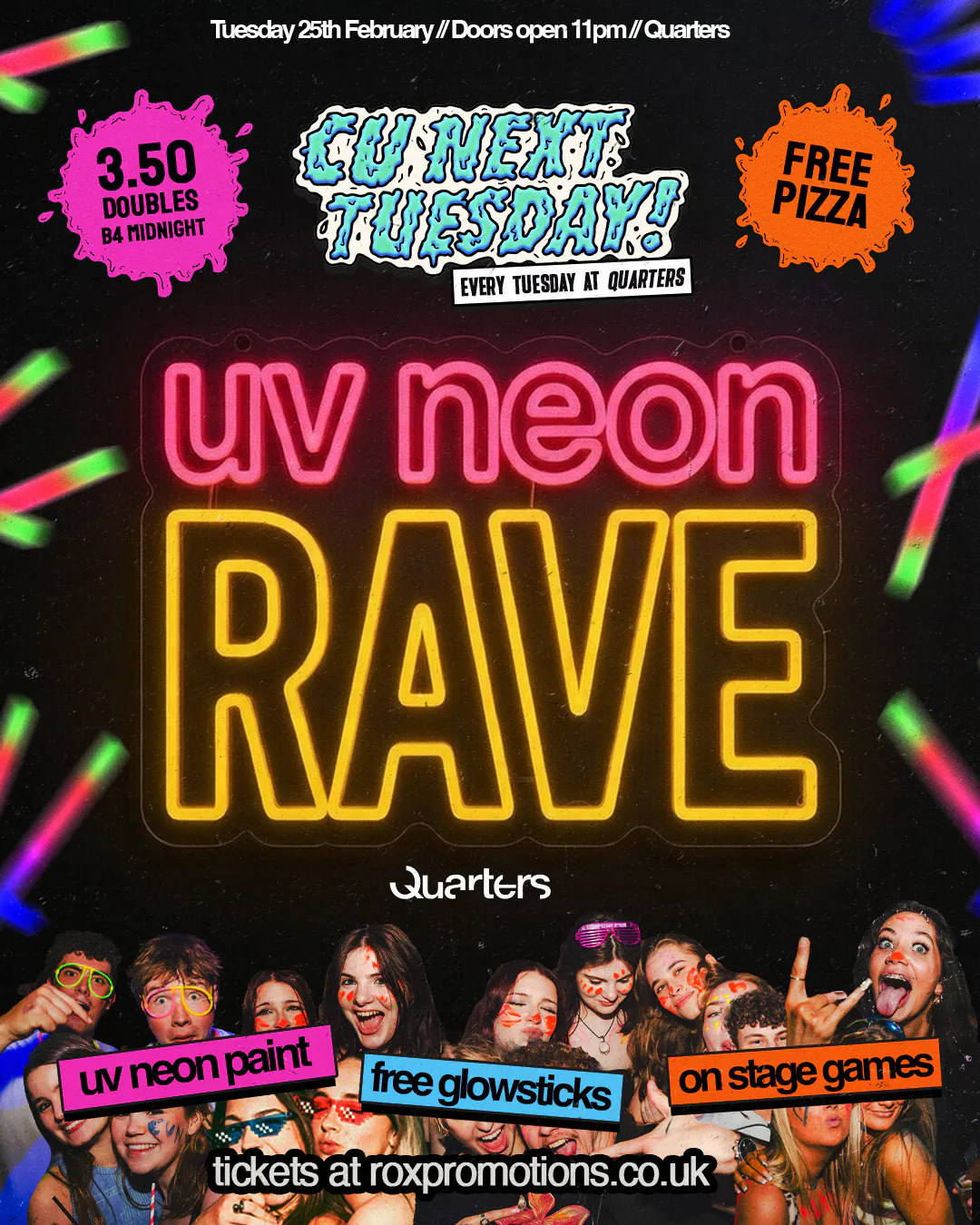 CU NEXT TUESDAY | 🌟 UV NEON RAVE 🌟| 24/02/2026 at Quarters, Brighton on ...