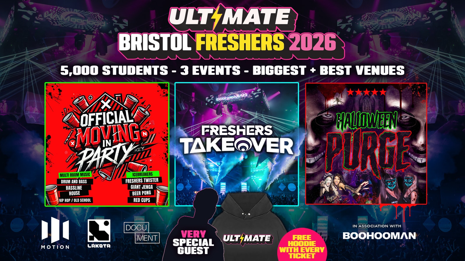 ULTIMATE BRISTOL FRESHERS 2026 ⚡️ Sold Out 15 years Running! 👕 FREE T-Shirt with Every Ticket!