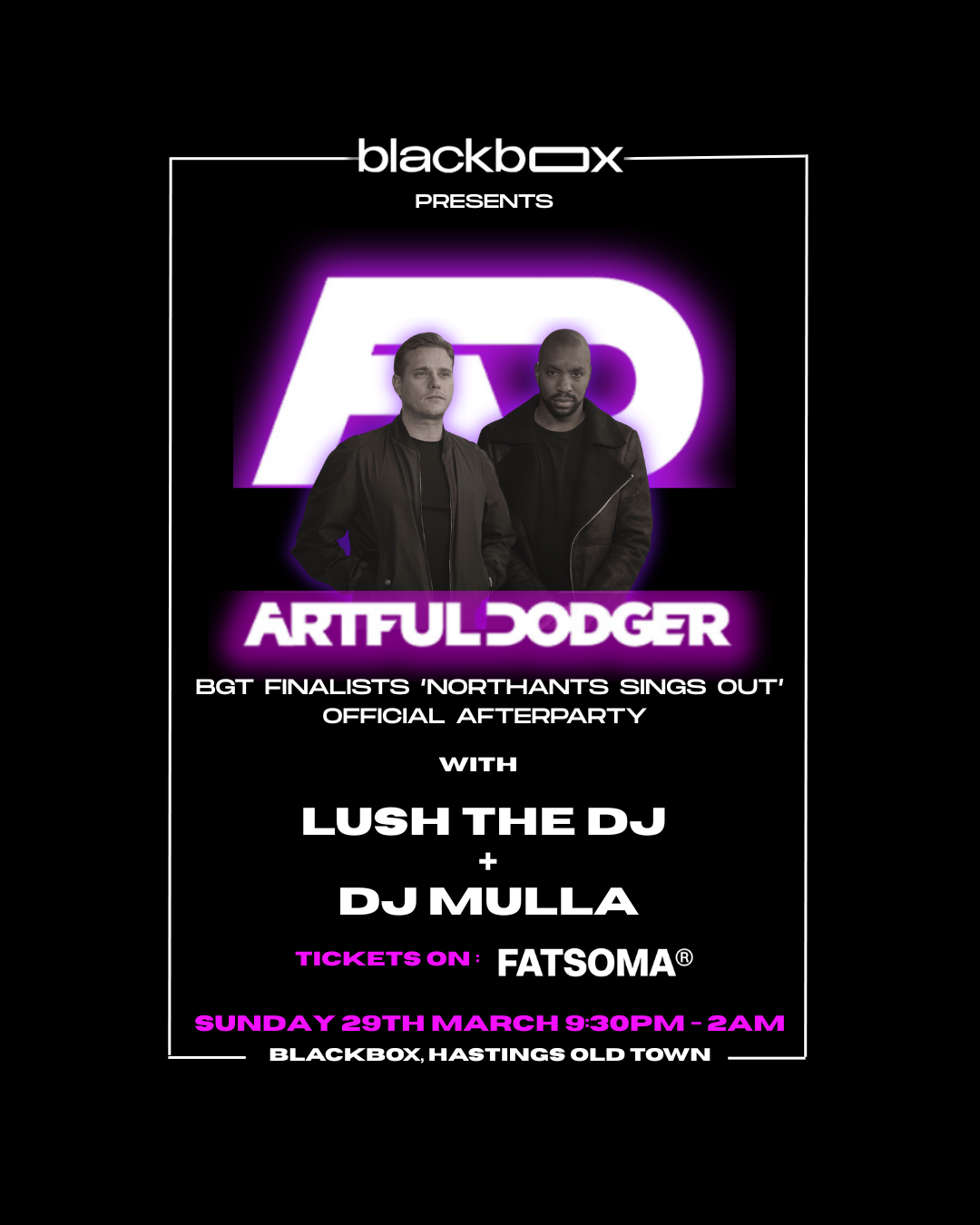 BGT Finalists ‘Northants Sings Out’ – Official Afterparty with Artful Dodger