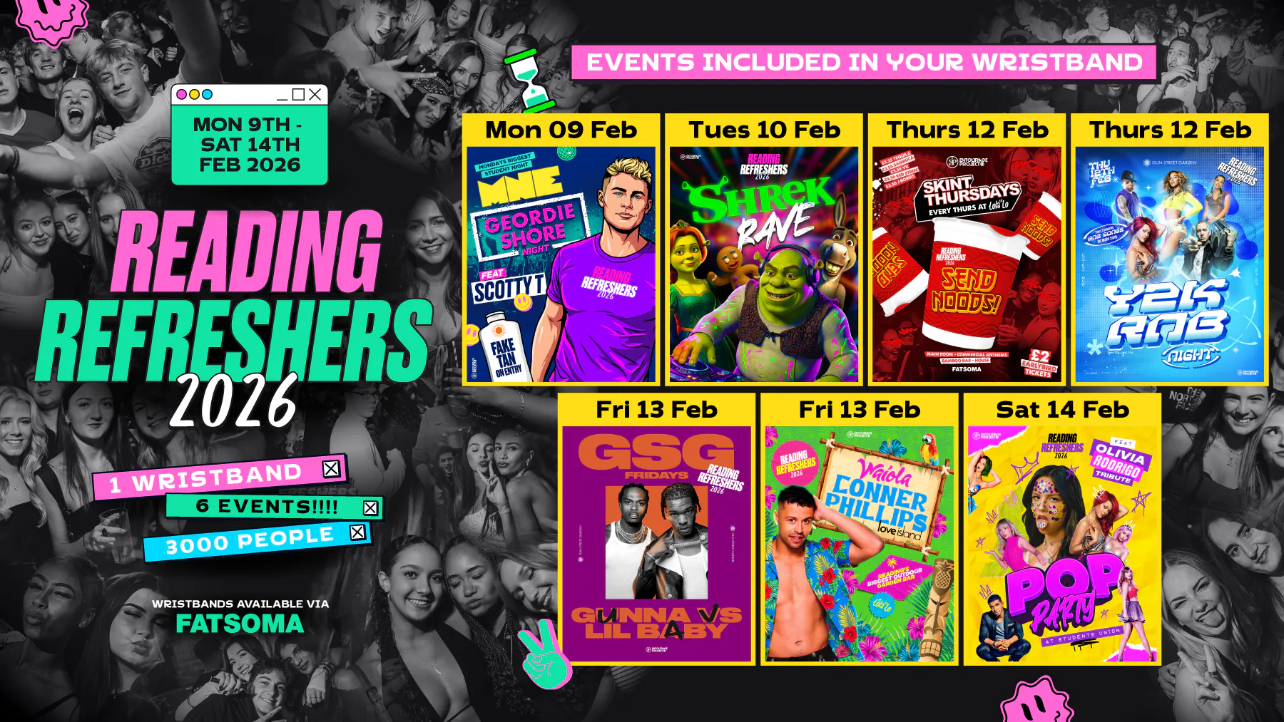 READING RE-FRESHERS WEEK 2026 (1 WRISTBAND = 7 EVENTS) 💥 at Multiple ...