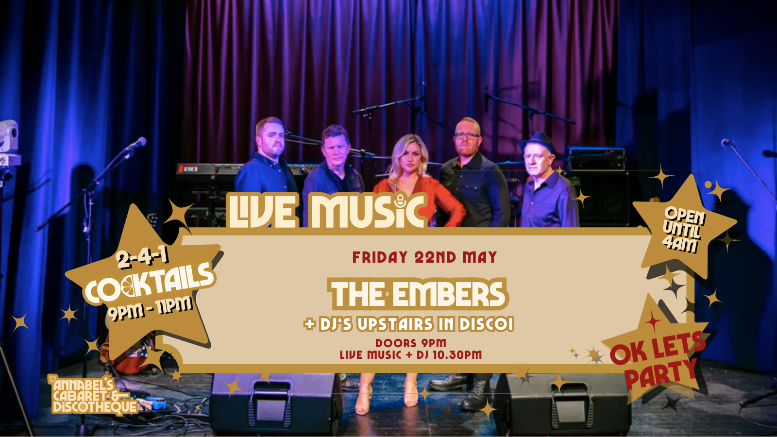 Live Music: THE EMBERS // Annabel’s Cabaret & Discotheque