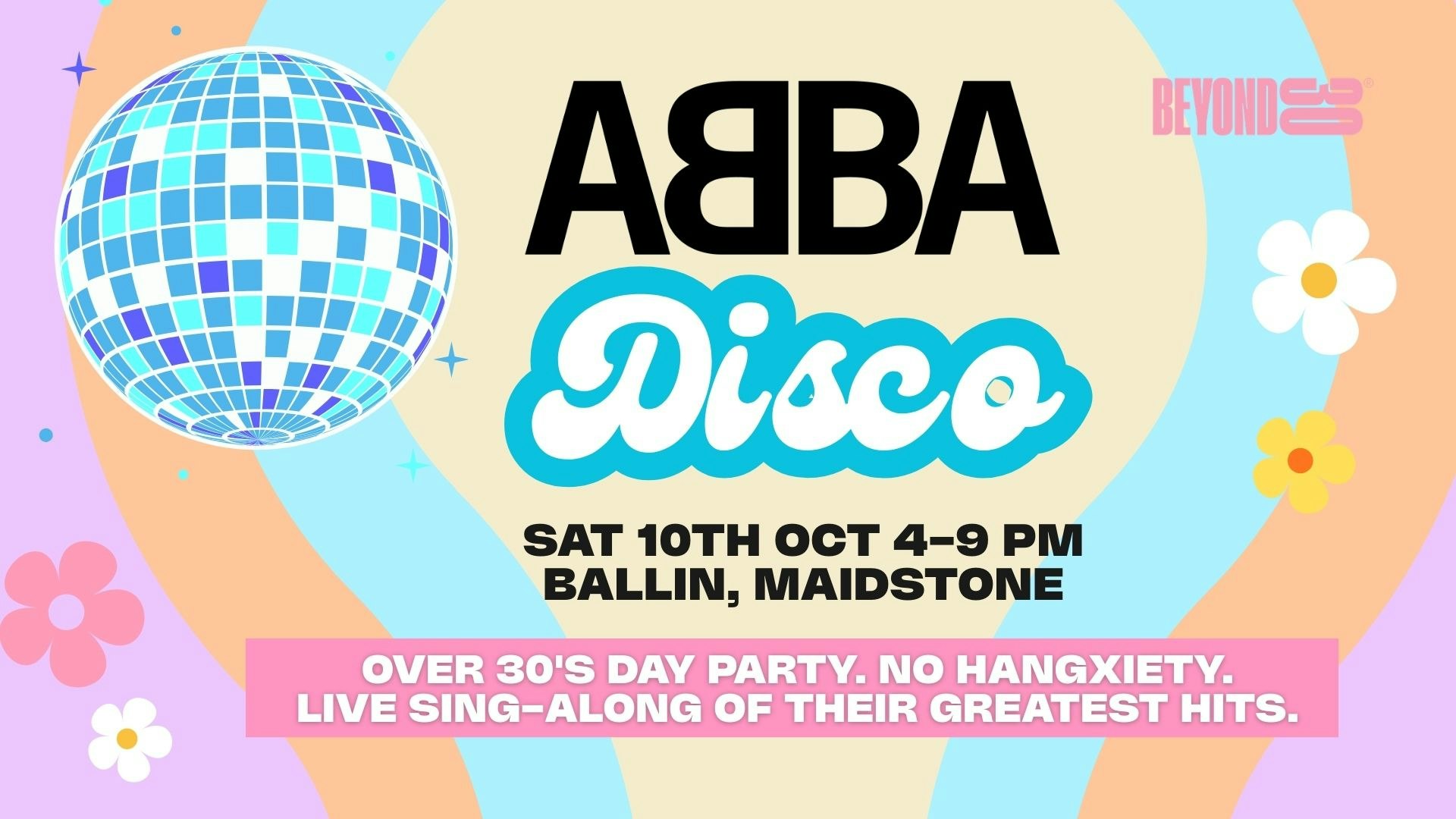 OVER 30s DAYTIME ABBA DISCO – MAIDSTONE ⭐